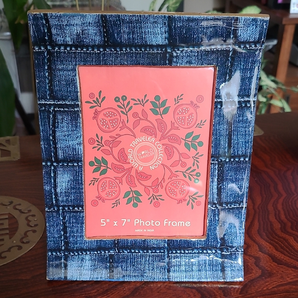 Blue Denim Photo Frame